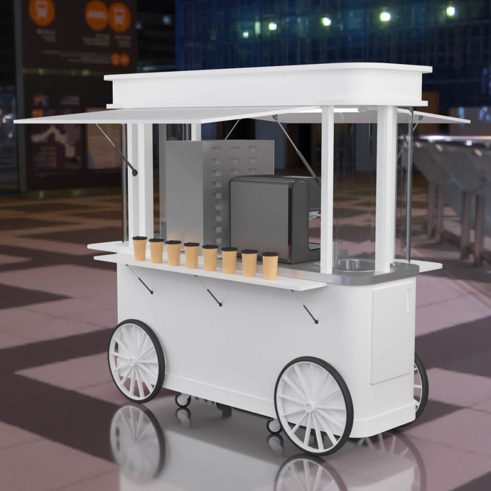 Stainless Steel Coffee Cart