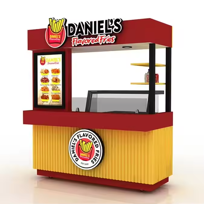 French Fries Street Food Truck Outdoor Fast Food Stand