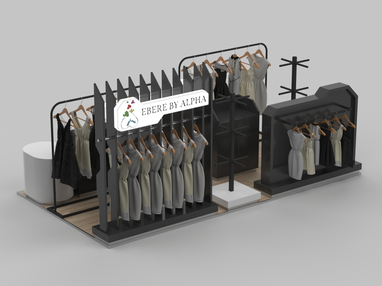Mall Multi-LocationRetail Apparel Booth Kiosk