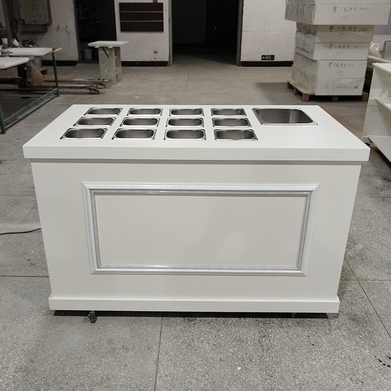 Foldable mobile deli bar cart