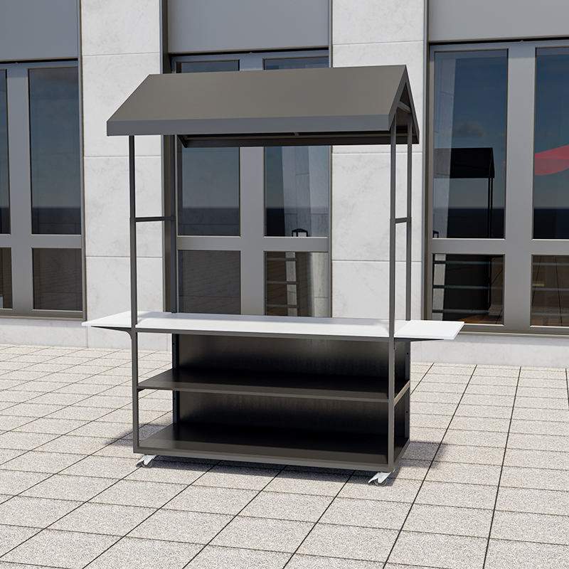 Multifunctional foldable stainless steel food cart