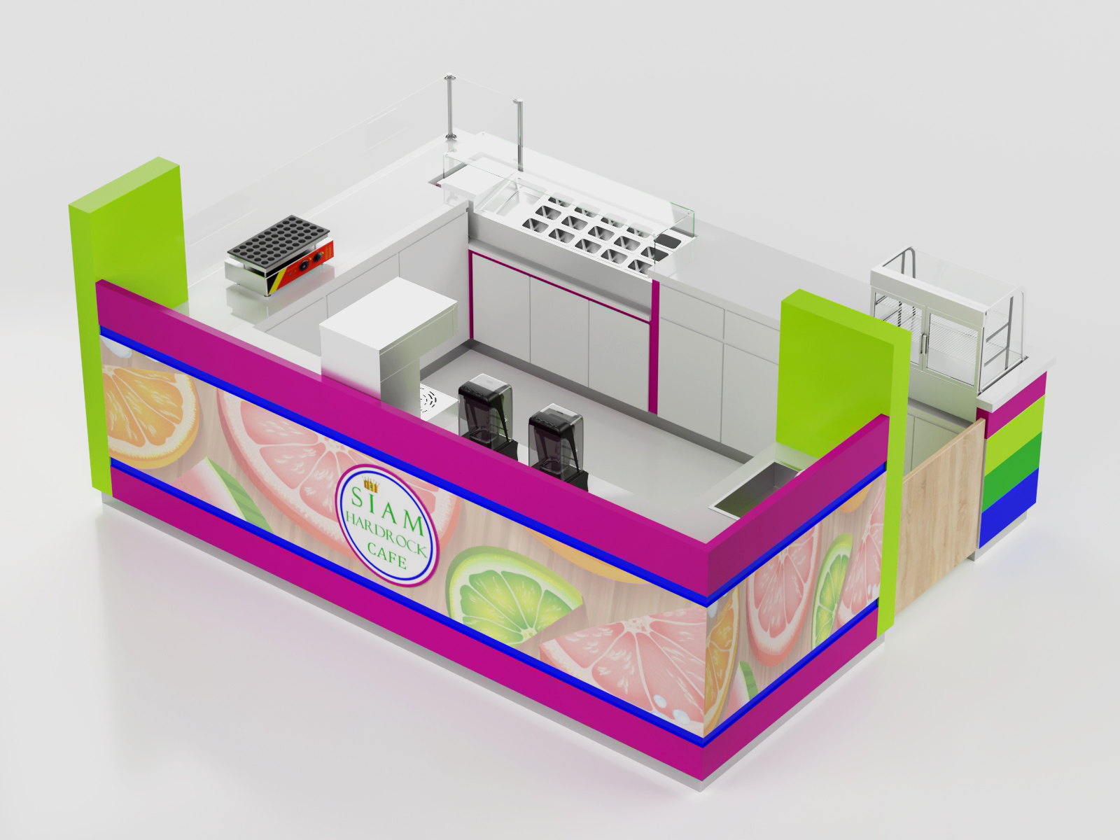 Fashionable And Cute Fresh Juice Bar And Juice Kiosk In Mall