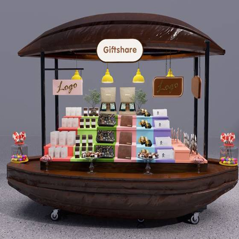 Cocoa Bean shaped Chocolate Mall Retail Mobile Food Stalls