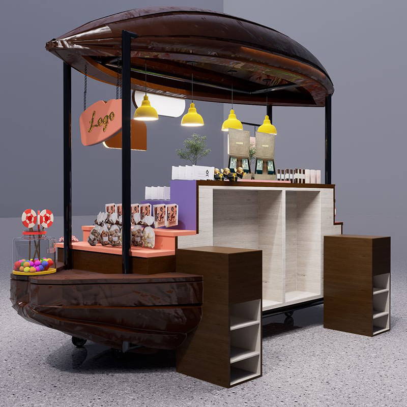 Cocoa Bean shaped Chocolate Mall Retail Mobile Food Stalls