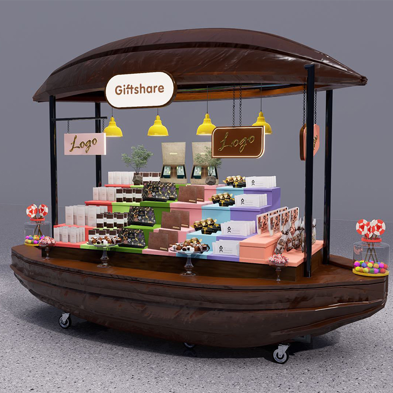 Cocoa Bean shaped Chocolate Mall Retail Mobile Food Stalls