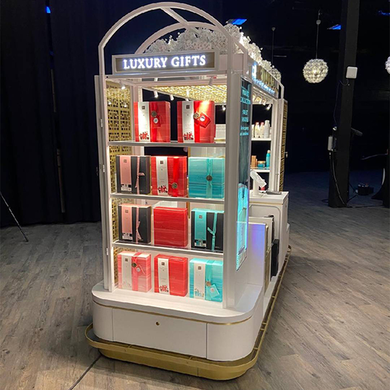 Fashionable aromatherapy retail stall in shopping mall