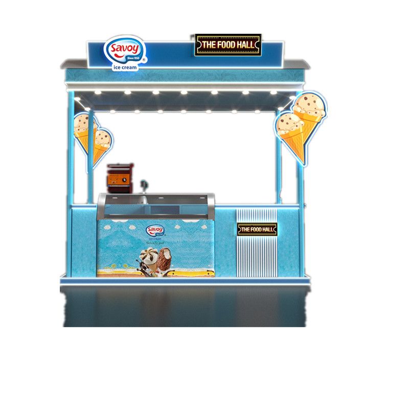 Mobile Indoor Mall Inside Ice Cream Food Stand