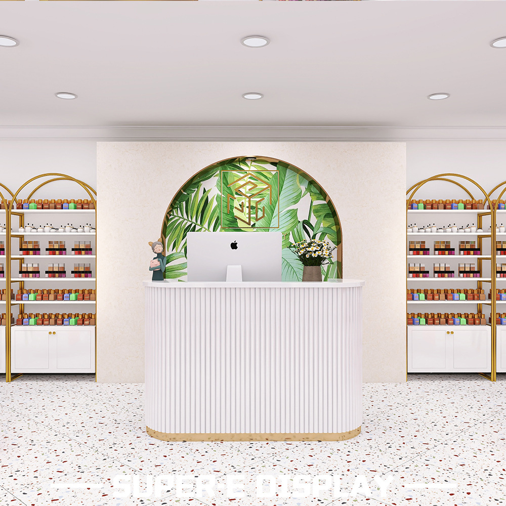 Pink Modern Small Nail Salon Furniture for Malls