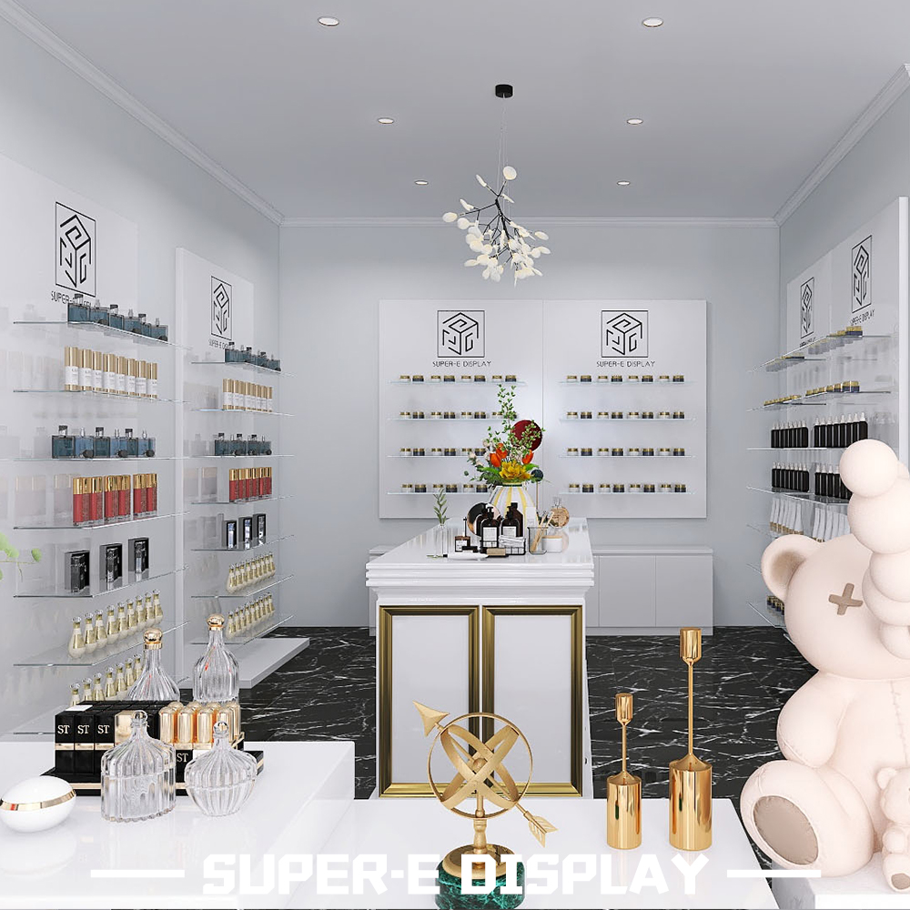 Full Set of Modern Interior Cosmetics Store Display Cabinets for Malls