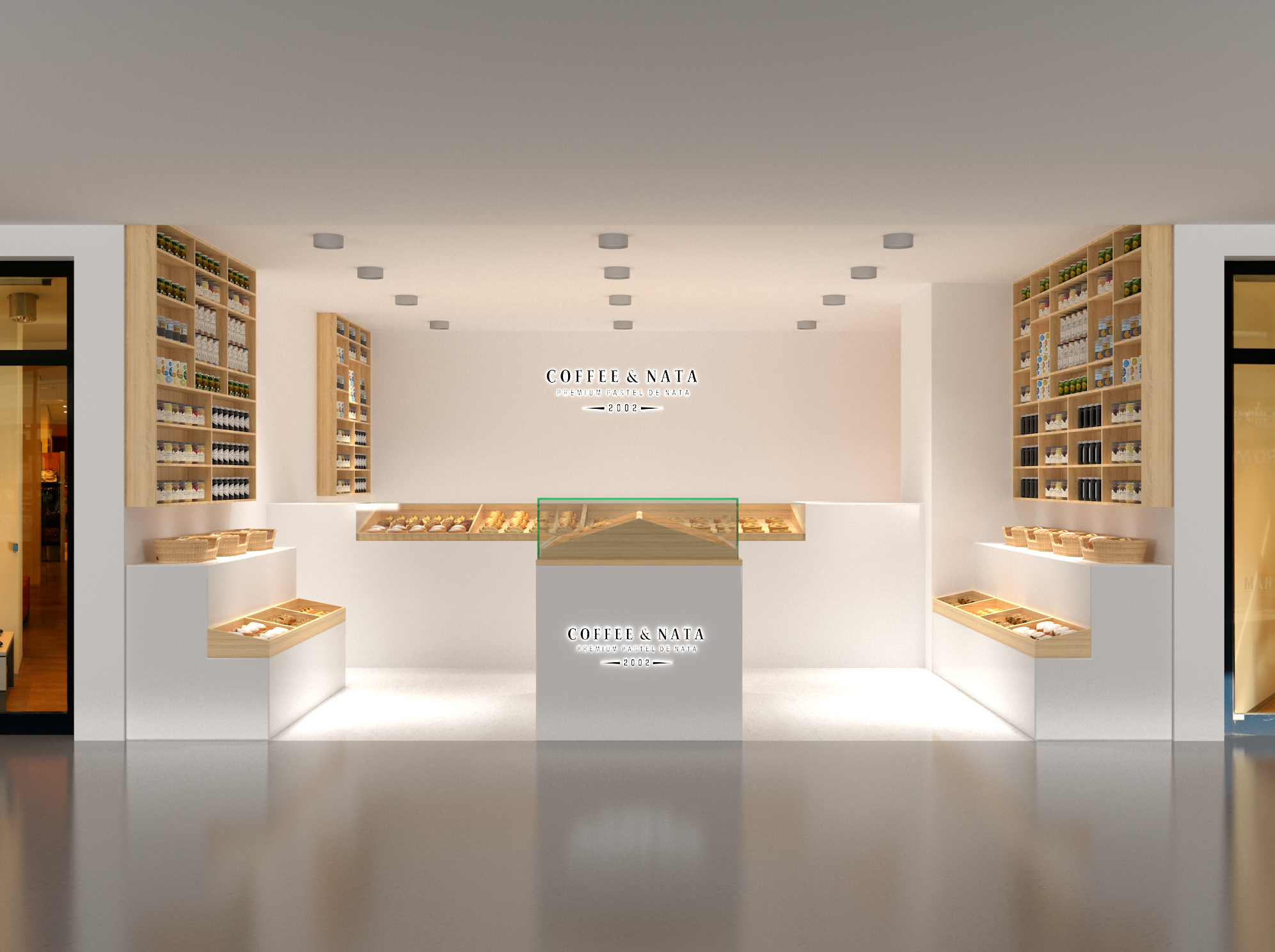 Wooden Bread Display Cases for Bakery Shops