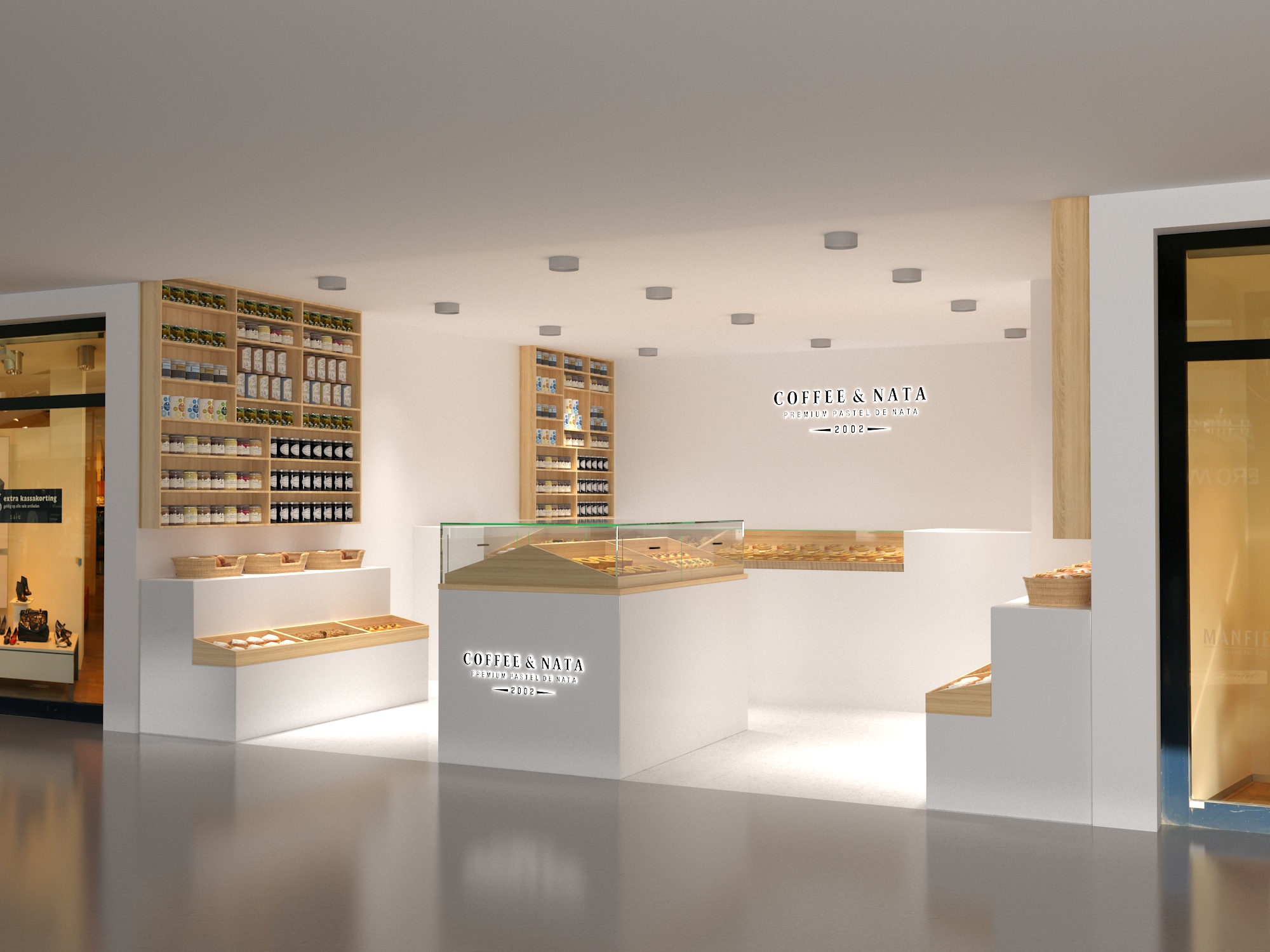 Wooden Bread Display Cases for Bakery Shops
