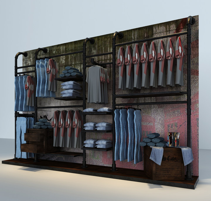 Wheeled Clothing Display Racks