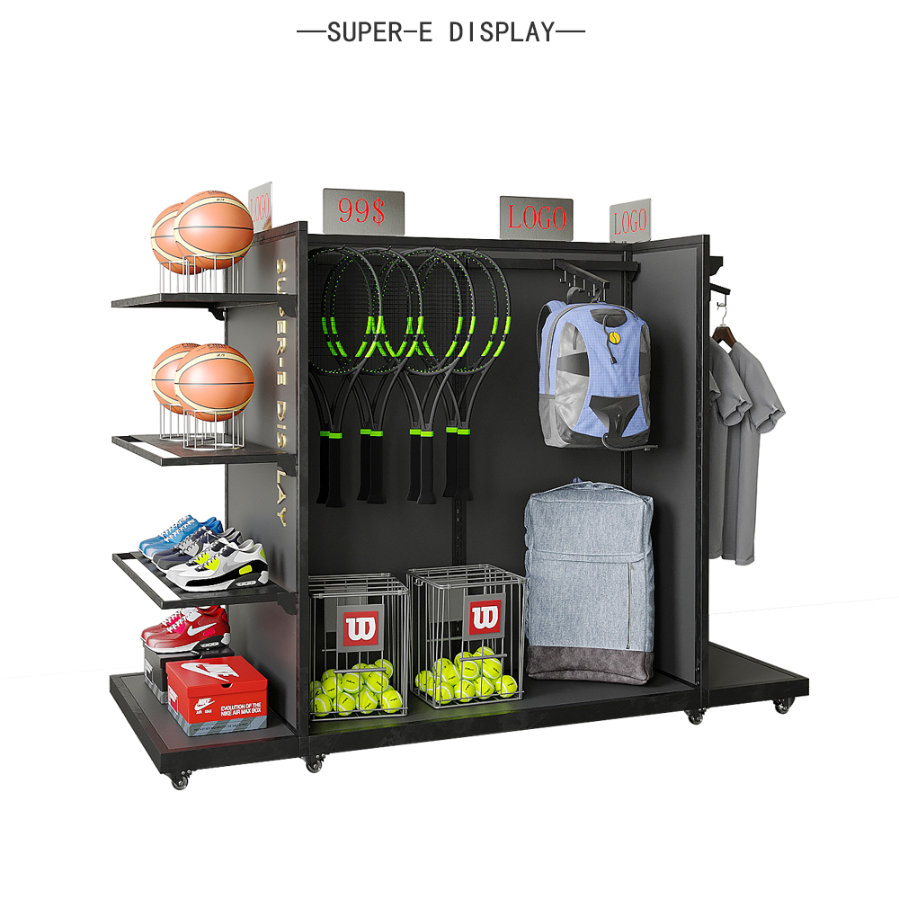 retail merchandi seclothing display shelves