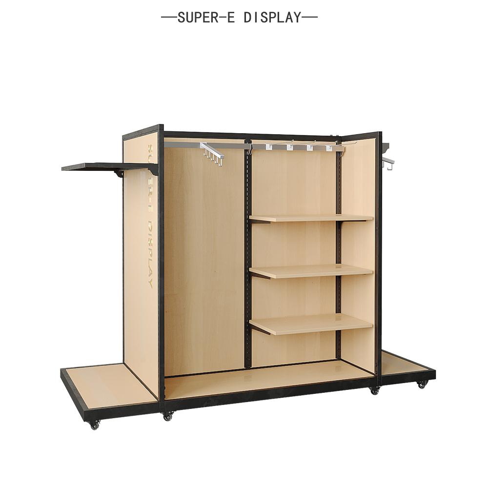 retail merchandi seclothing display shelves