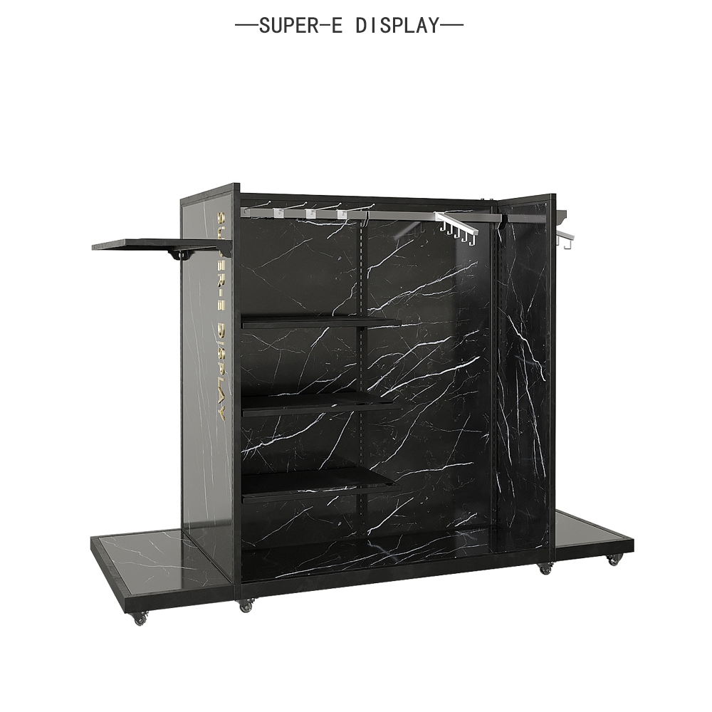 retail merchandi seclothing display shelves