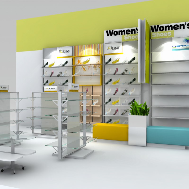 Free-Standing Metal Floor-Standing High Heel Racks