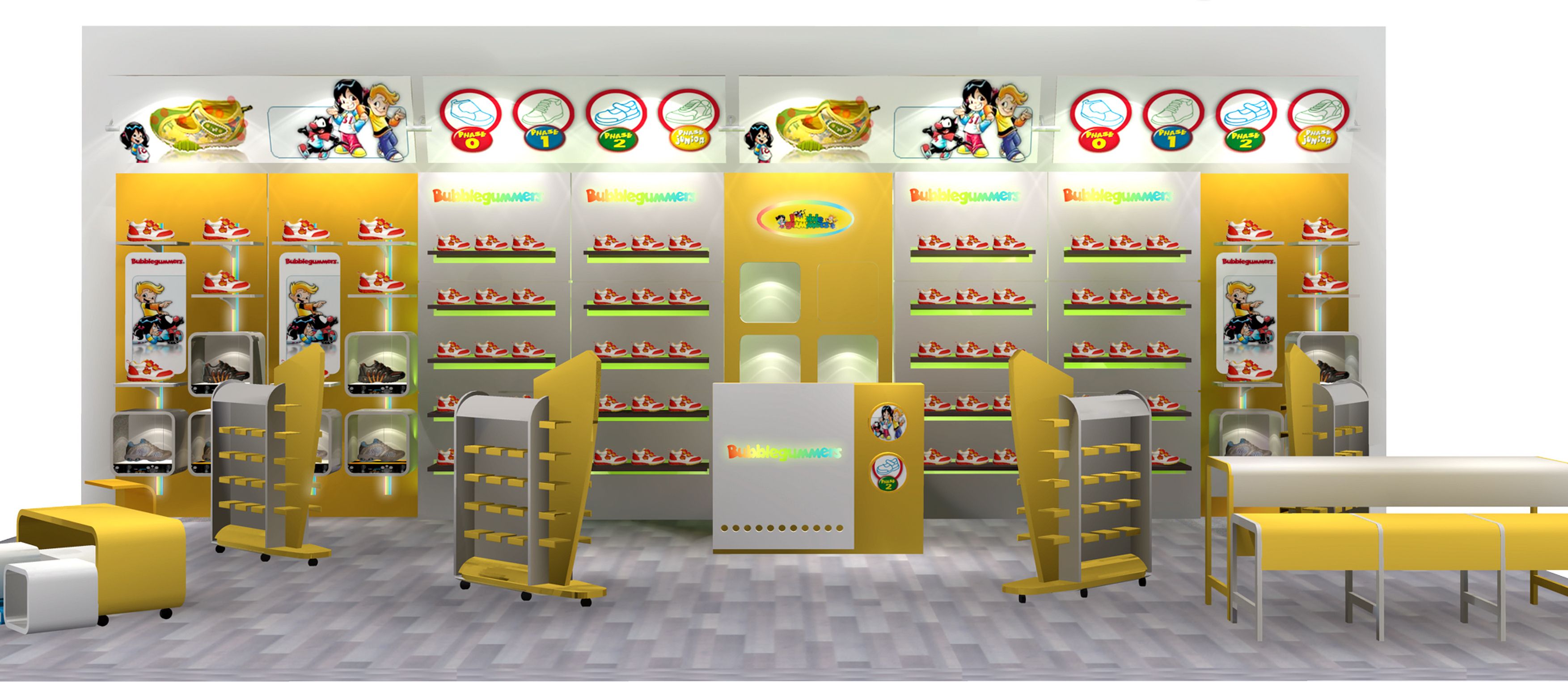 Shoe display cabinets