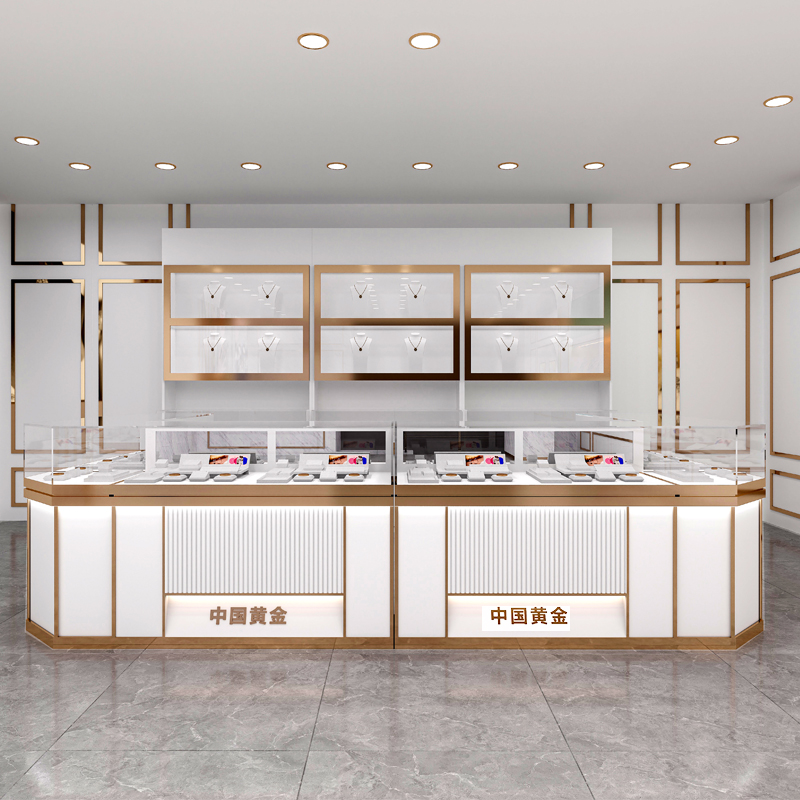 Center Island Jewelry Store Display Cabinets