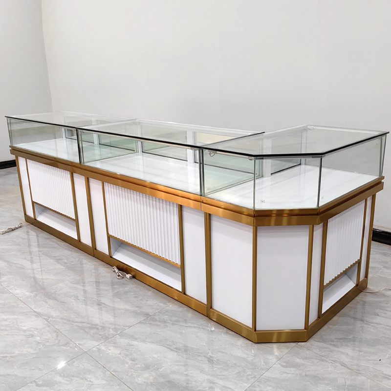 Center Island Jewelry Store Display Cabinets