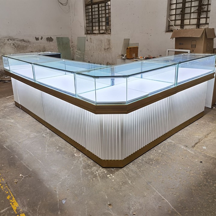 Center Island Jewelry Store Display Cabinets