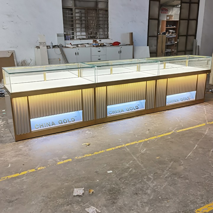 Center Island Jewelry Store Display Cabinets