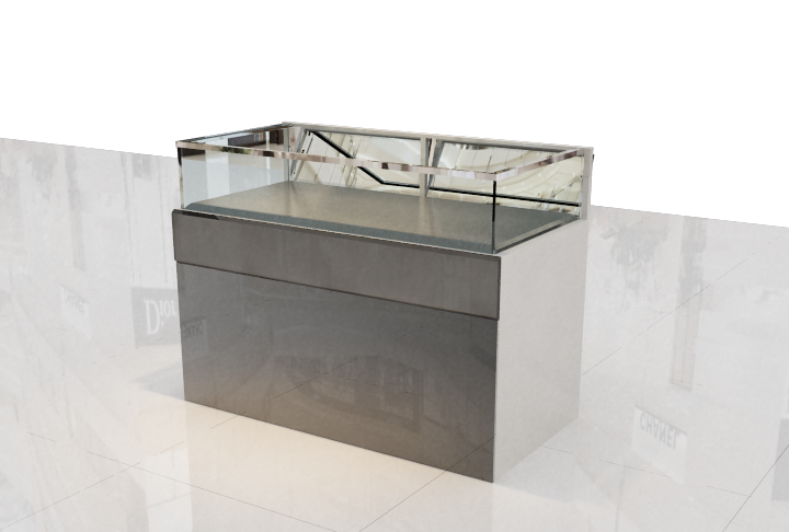 Modular special-shaped corner jewelry display island cabinets for pop-up stores
