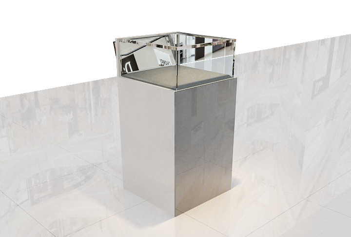 Modular special-shaped corner jewelry display island cabinets for pop-up stores