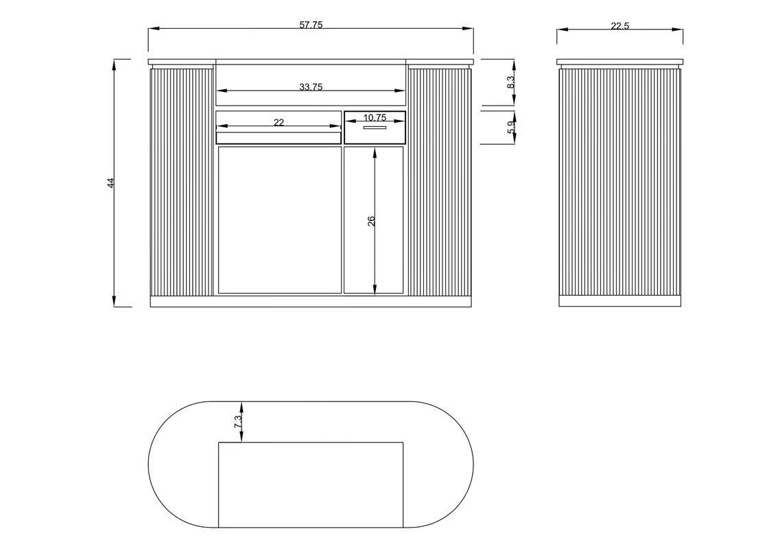 Pink Roll-Up Blind Reception Desk