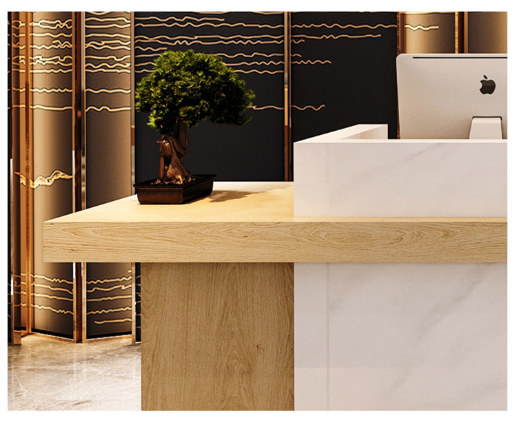 Top rectangular reception desk