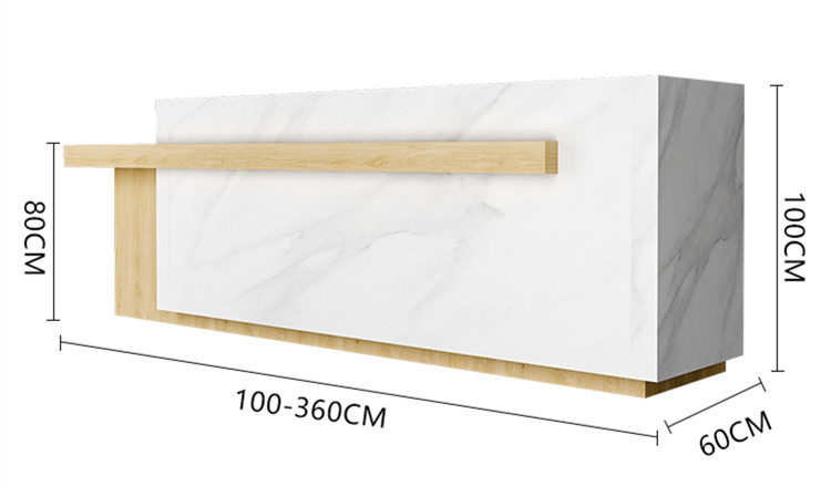 Reception desk with large storage space