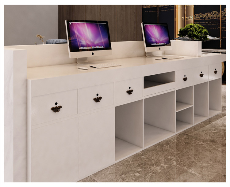 Reception desk with large storage space