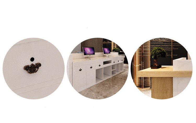 Top rectangular reception desk