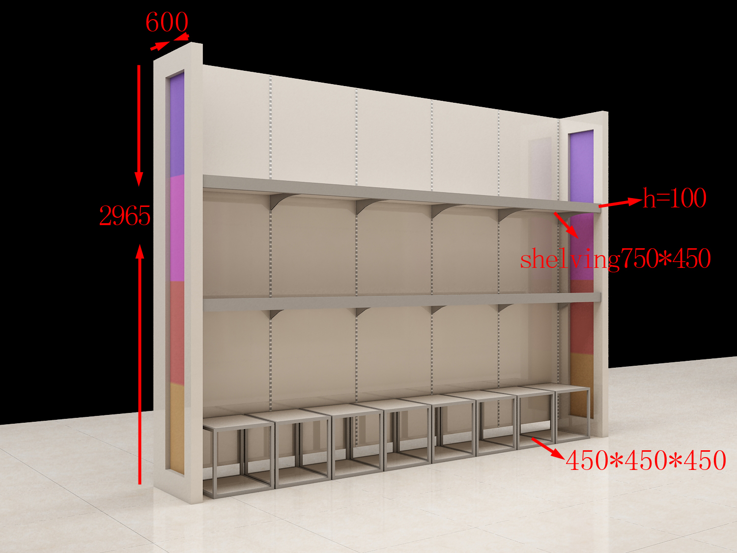 Portable Rolling Kids Store Clothing Wall Display Rack