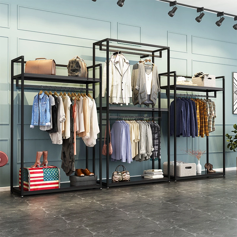 Portable Store Retail Clothing Freestanding Display Rack