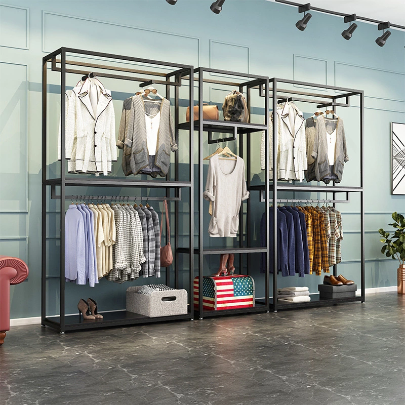 Portable Store Retail Clothing Freestanding Display Rack
