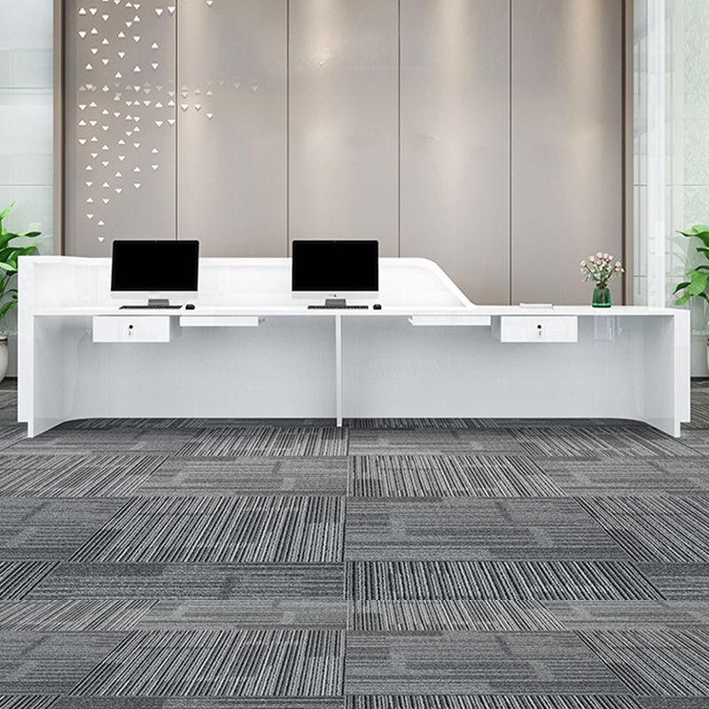 White round Stylish and modern company office reception desk