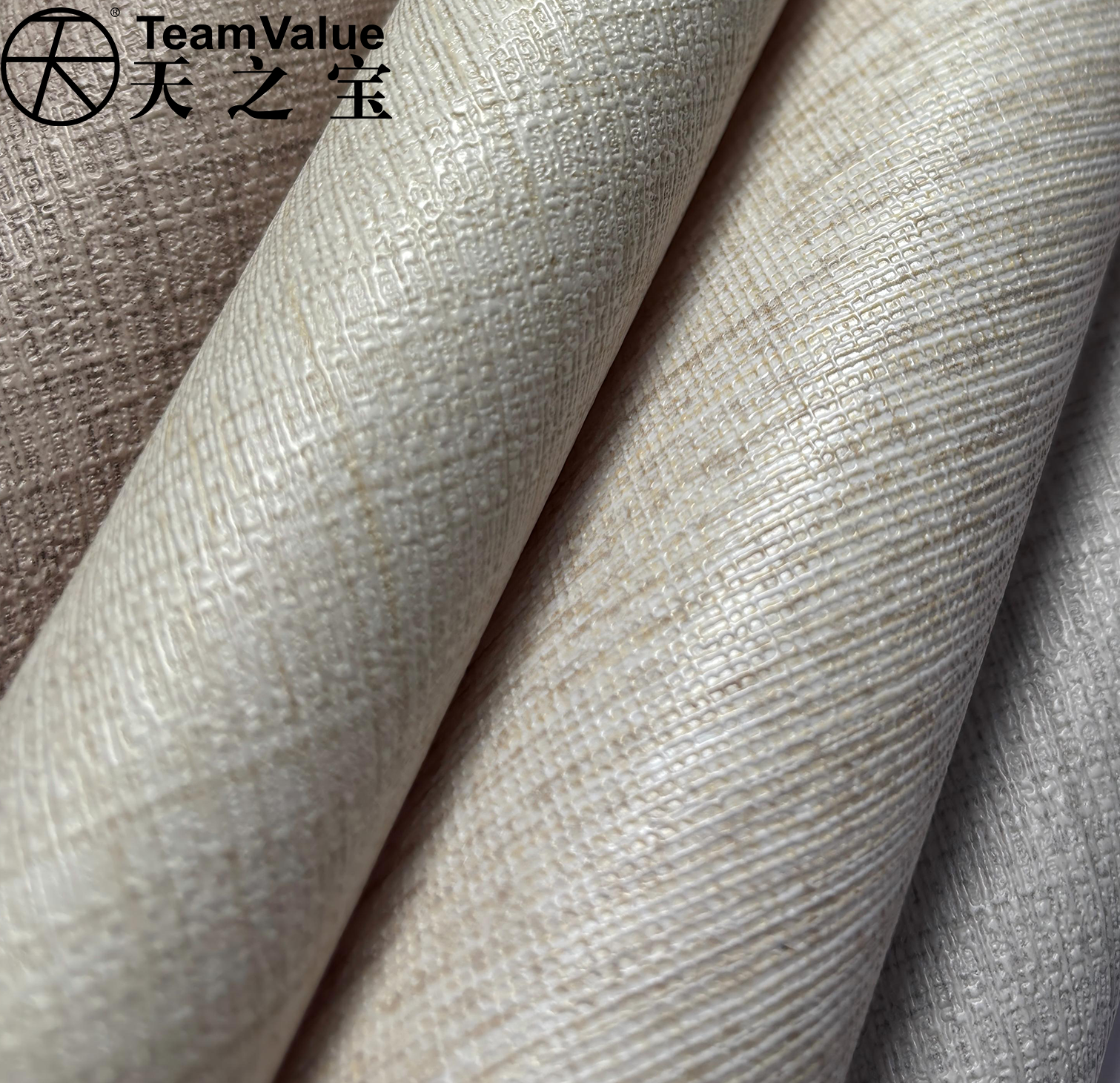 Natural Fabric Cloth Tactile PVC Film