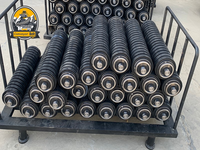 Conveyor Belt's Rubber Coated Steel Roller conveyor belt support rollers