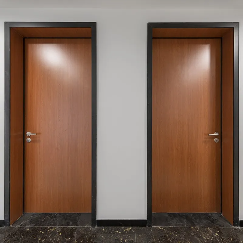 PVC Veneer Solid Wood Composite Molded Door