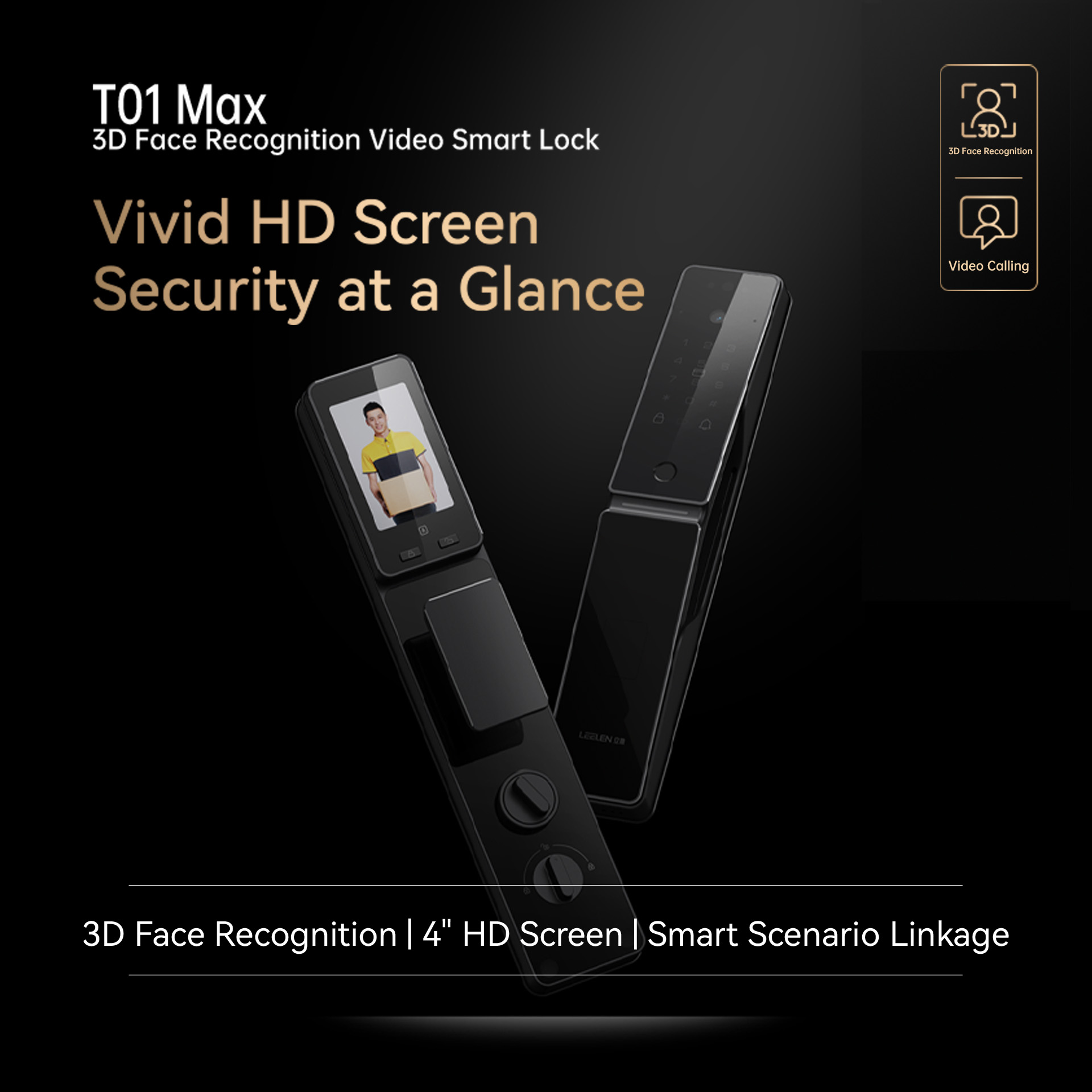 automatic 3D face recognition video call smart lock