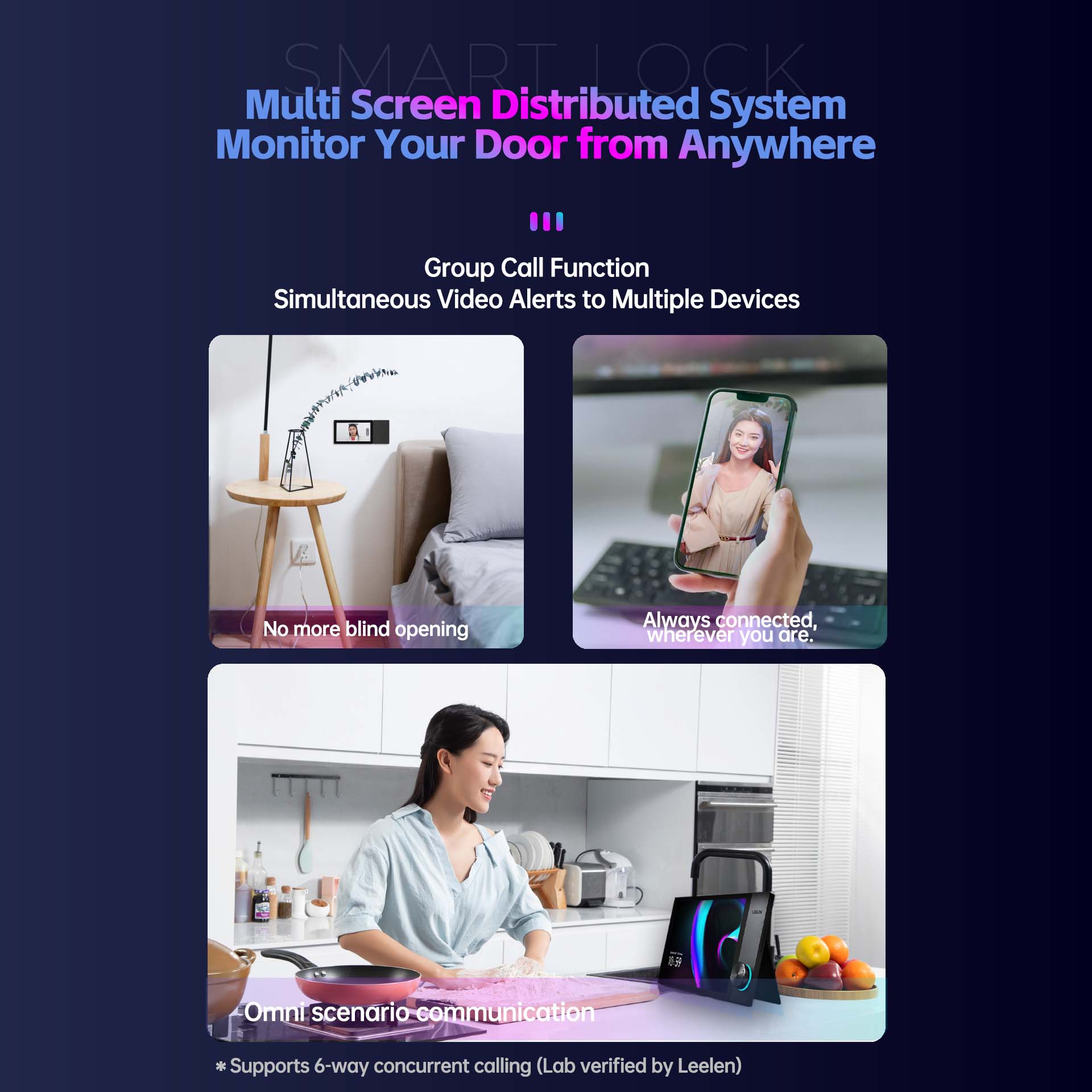 facial video intercom smart door lock