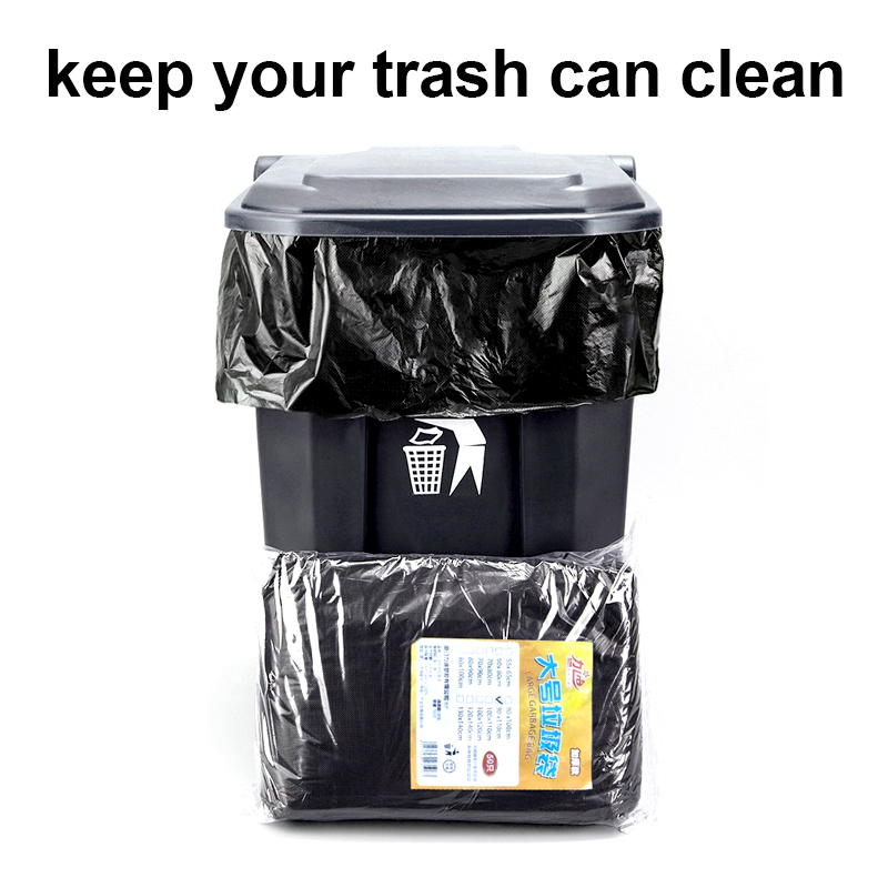 Kantong sampah hitam besar dengan tegangan bagus dan tahan lama