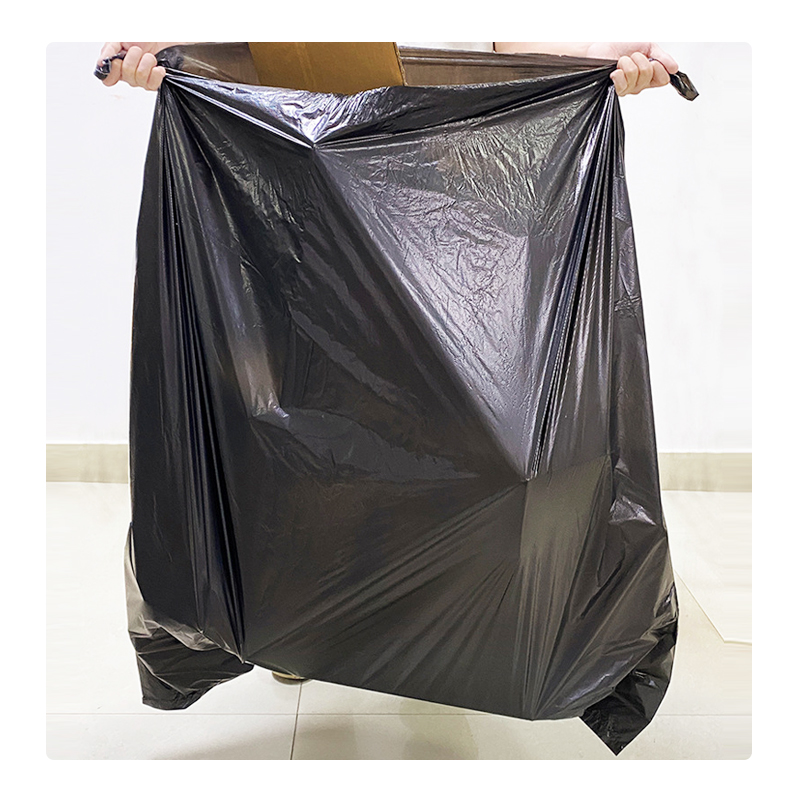 Kantong sampah hitam besar dengan tegangan bagus dan tahan lama