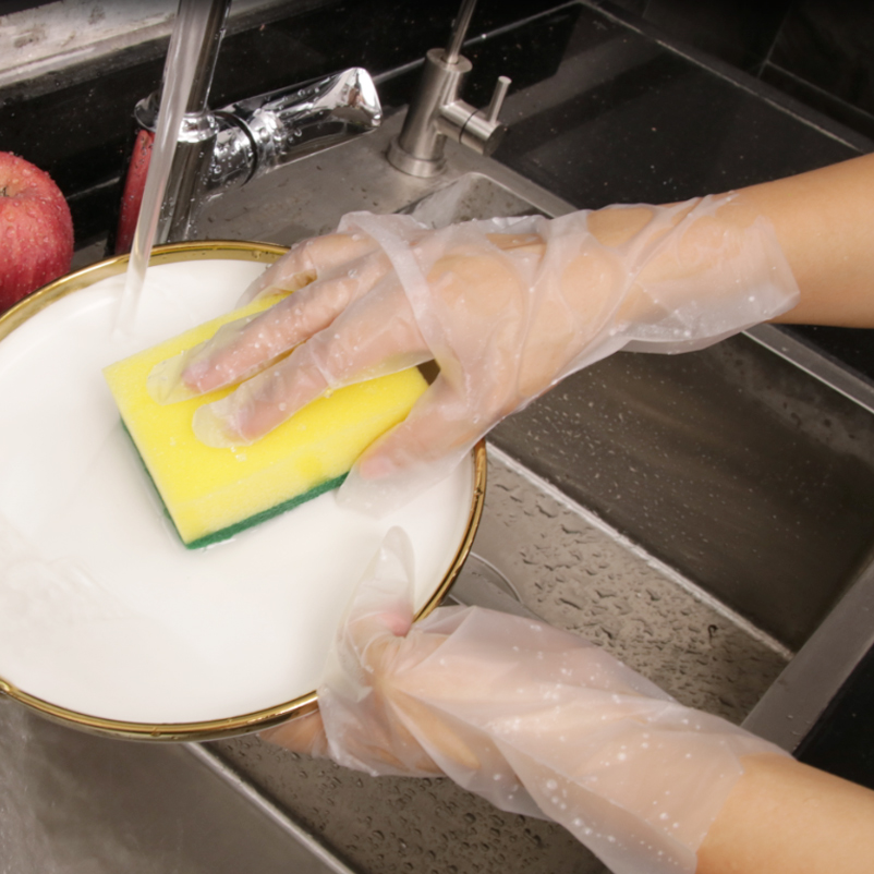Plastic gloves for food