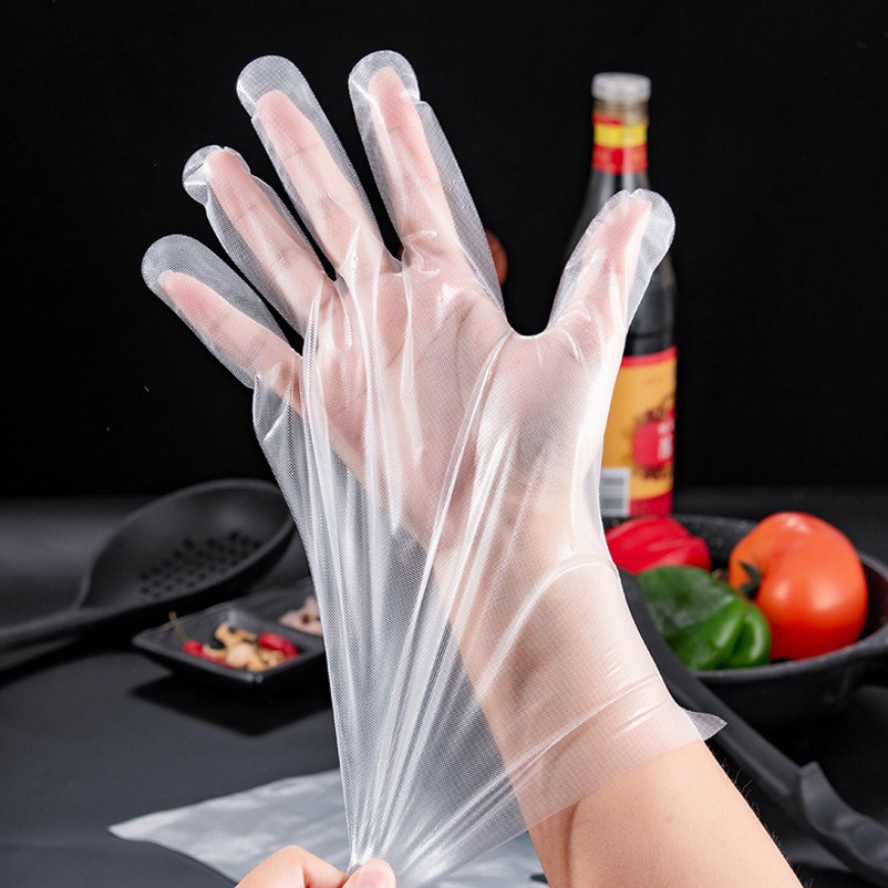Clear CPE l disposable gloves