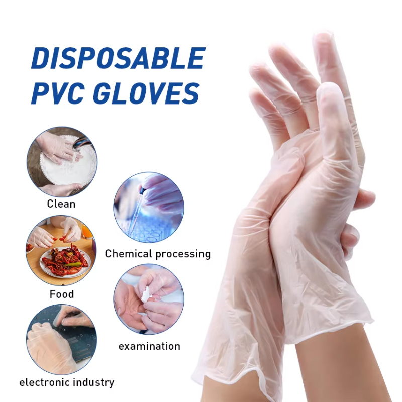 Luvas descartáveis ​​de PVC