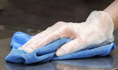 High density disposable plastic gloves