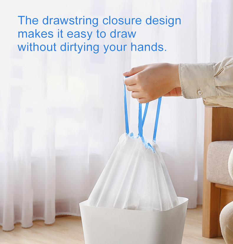 Drawstring garbage bag