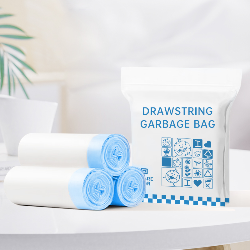 Drawstring garbage bag