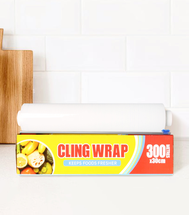 Sticky plastic wrap